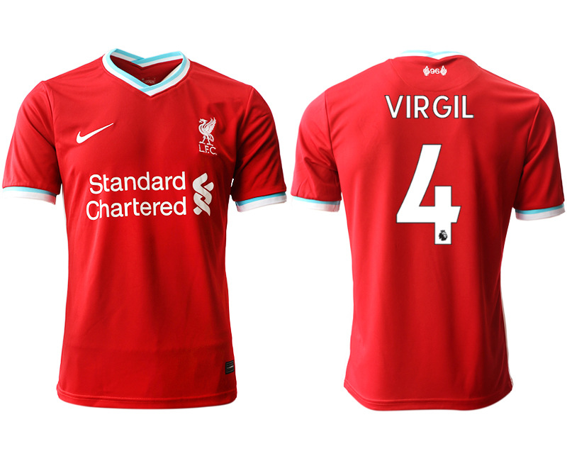 Men 2020-2021 club Liverpool home aaa version #4 red Soccer Jerseys